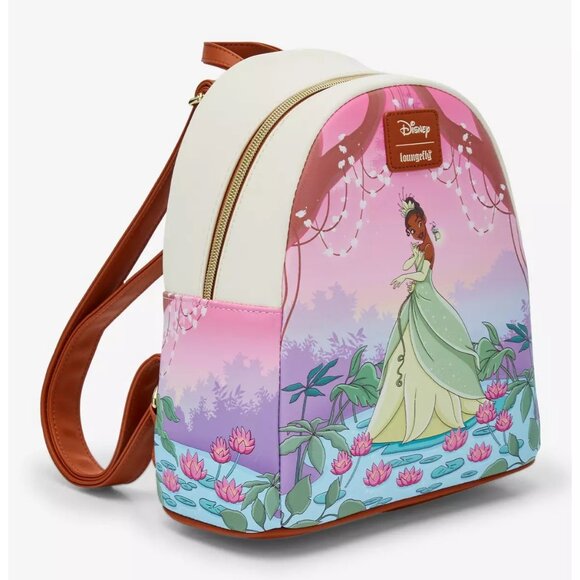 Loungefly The Princess & The Frog Tiana Bayou Sunset Mini Backpack & Wallet NWT main image 5